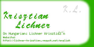krisztian lichner business card